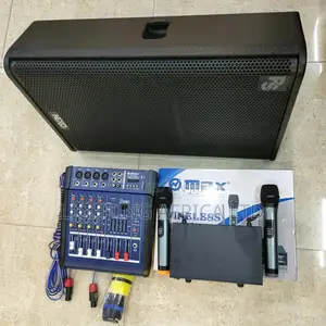 15" Nexo Speaker + 4ch Powered Mixer + Max Microphone