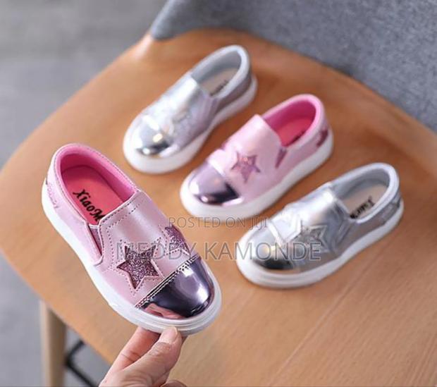 Silver Pink Babies Shoes - main view