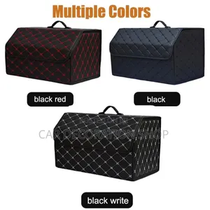 Leather Red/Black/White Stitched Boot Organizer