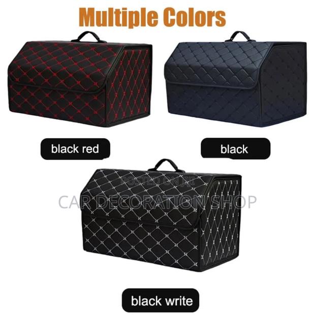 Leather Red/Black/White Stitched Boot Organizer