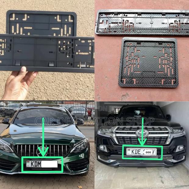 Black Gloss Black or Carbon Black Plastic Plates Holder - main view