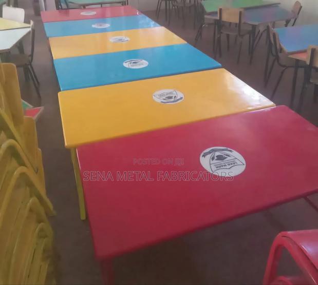 Kindergarten Table With School Logo. - thumbnail 2