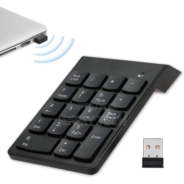 2.4ghz Mini Wireless Keyboard 18 Keys Numeric Keypad Compat