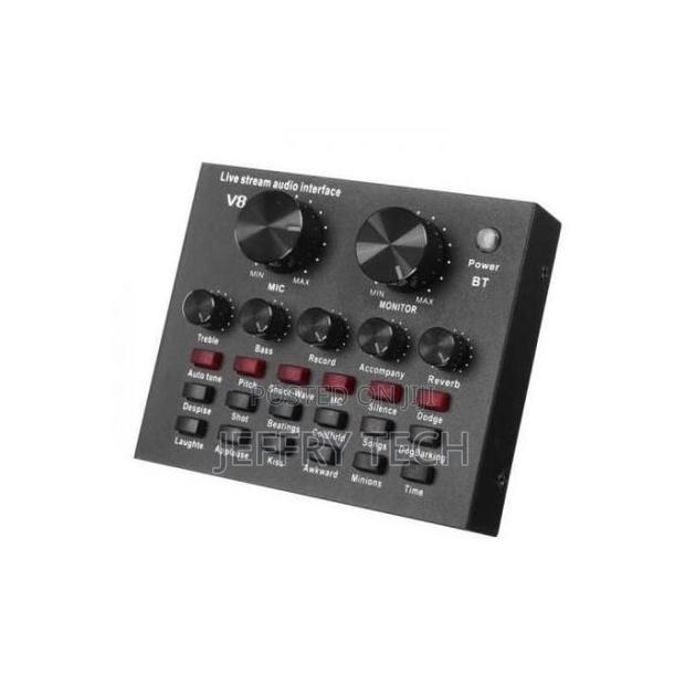V8 Audio Mixer Bluetooth External Usb Sound Card - Black - main view