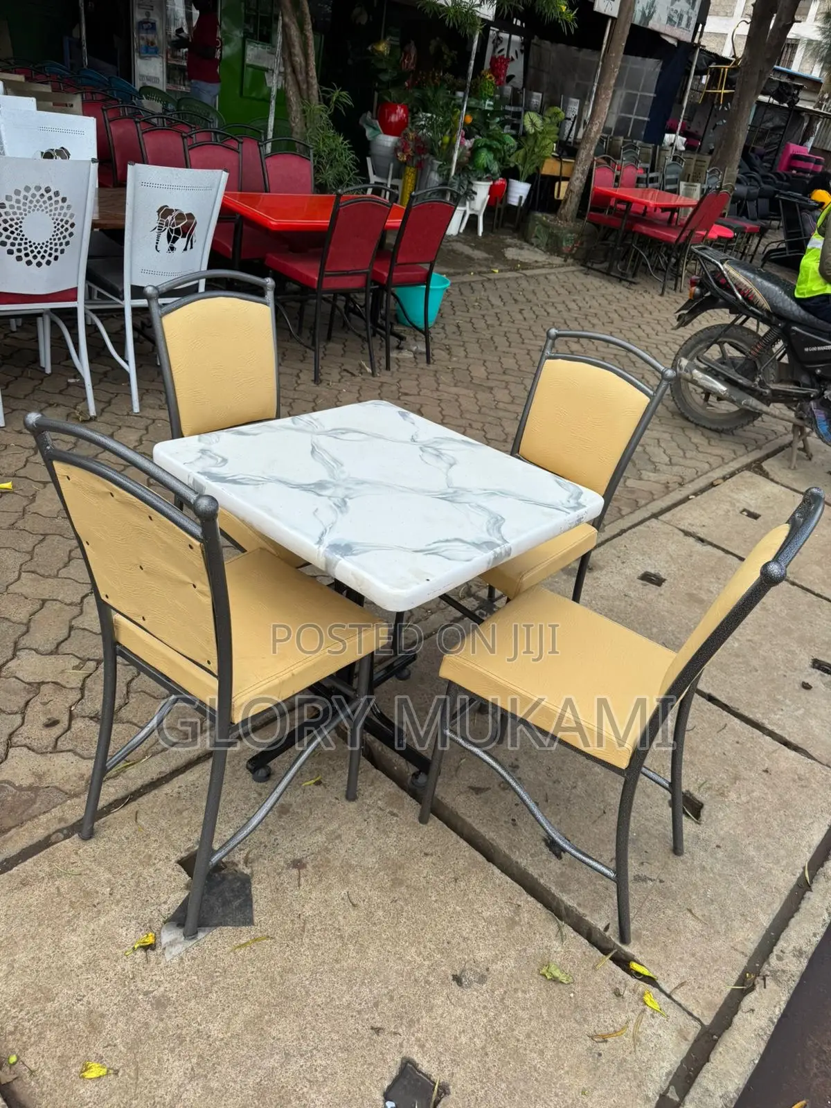 Restaurant And Bar Chairs And Square Table