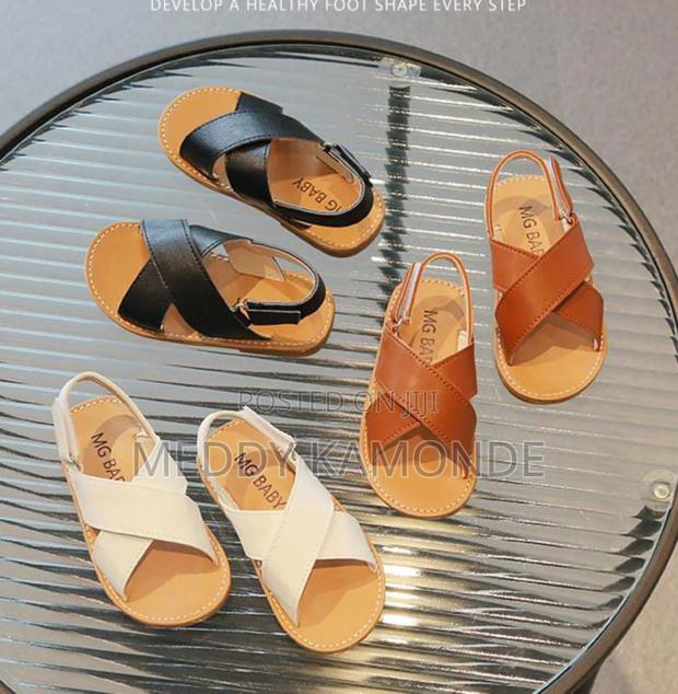 Kids Black/Brown Sandals - main view