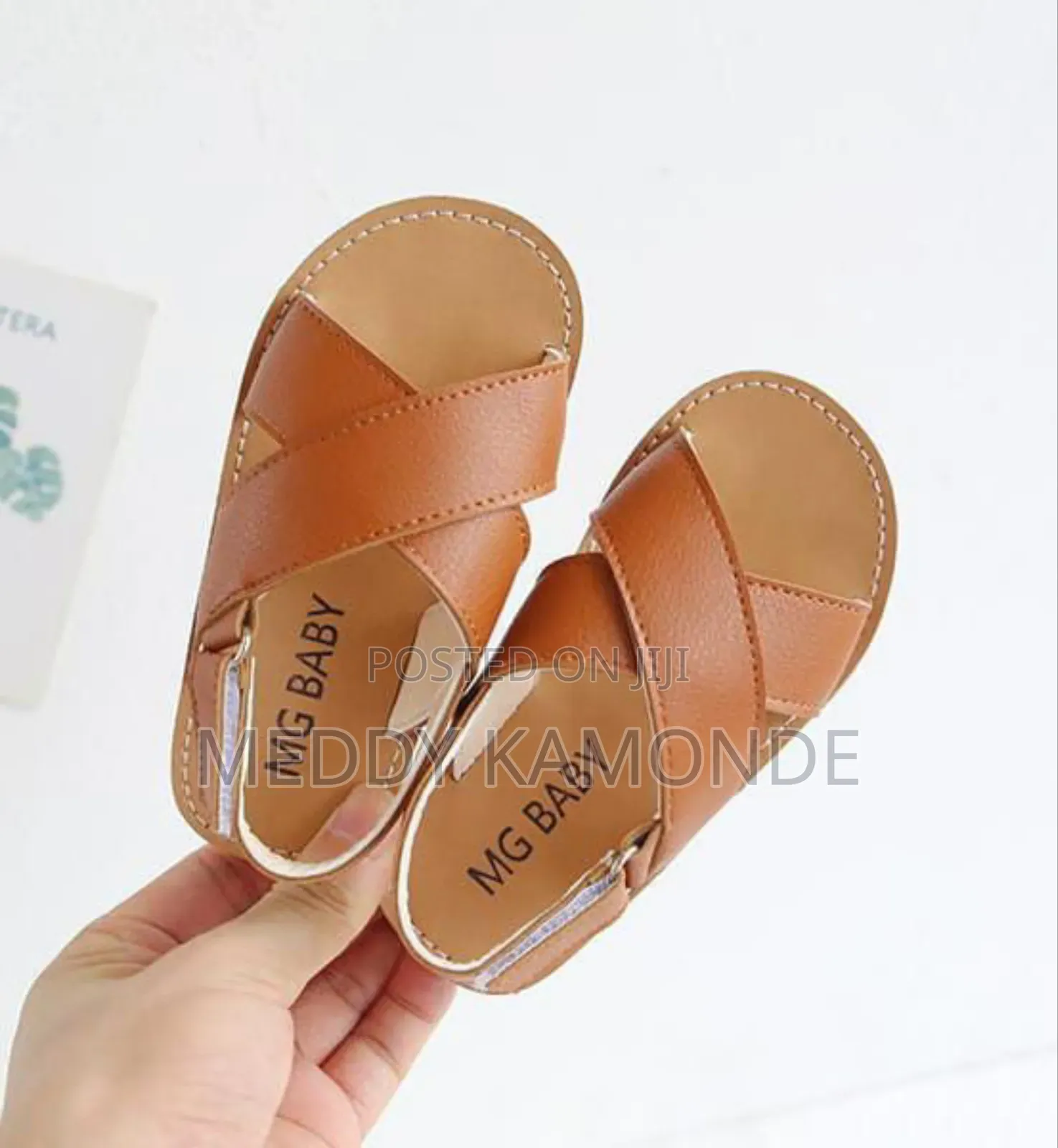 Cute Boys Brown Open Shoes
