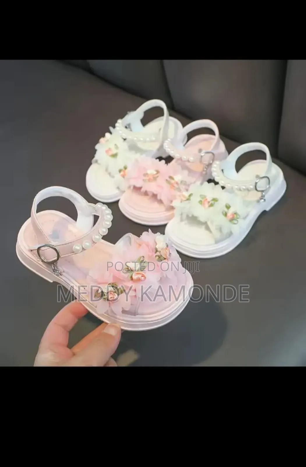 Floral Girls Open Shoes