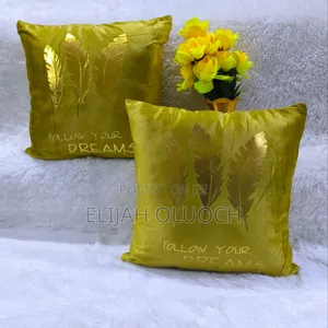 Yellow Gold Print Pillow Cases
