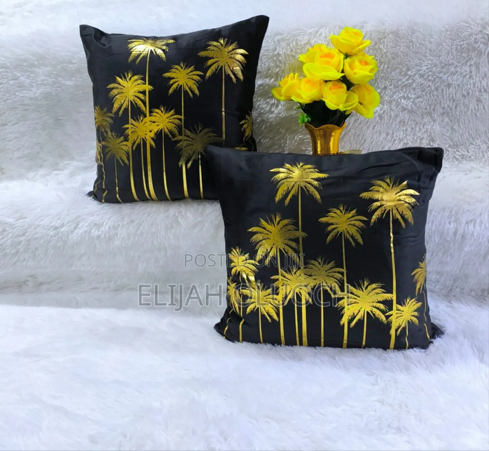 Black Golden Pillow Cases Covers