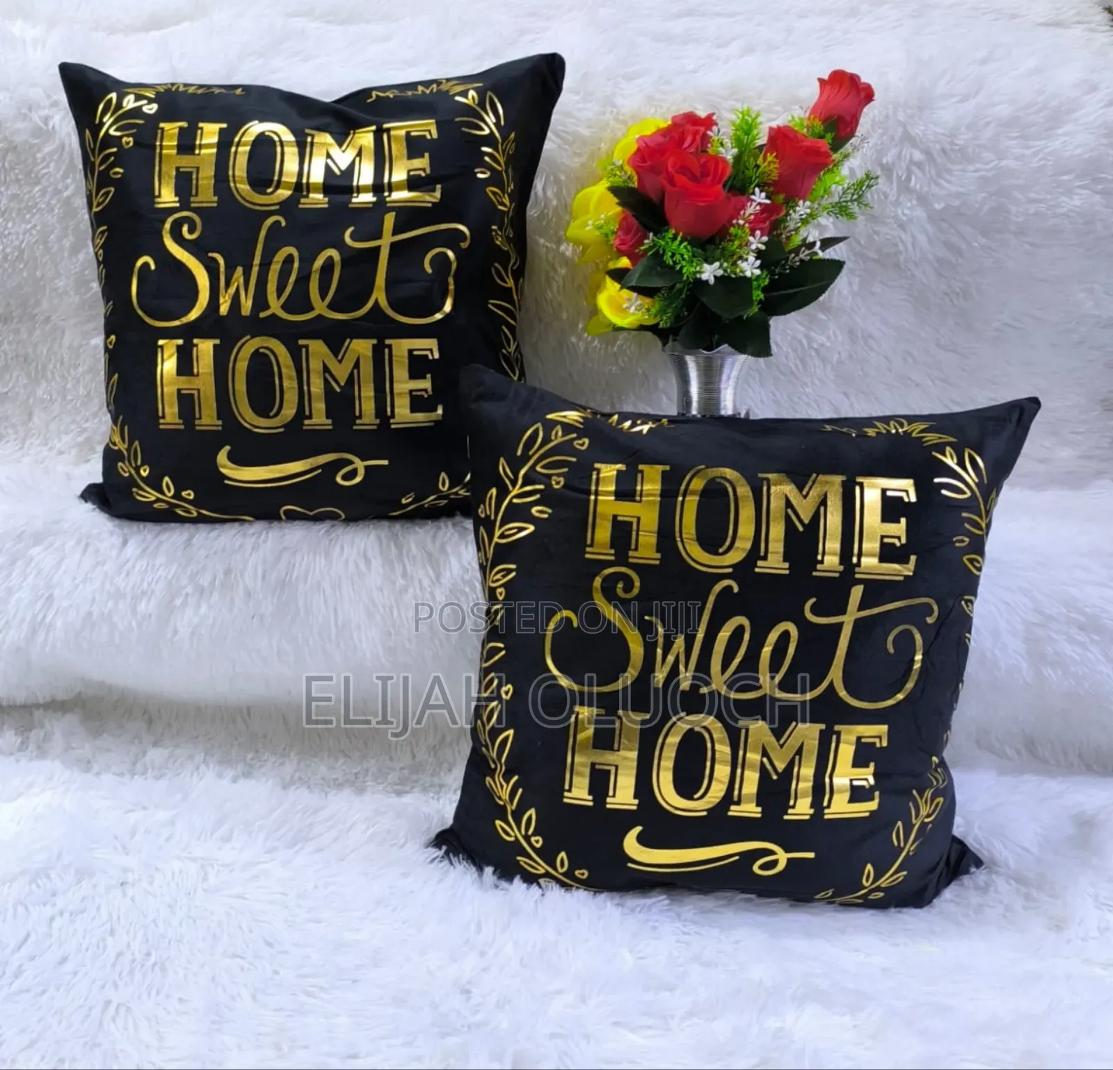 Black Golden Pillow Cases Covers