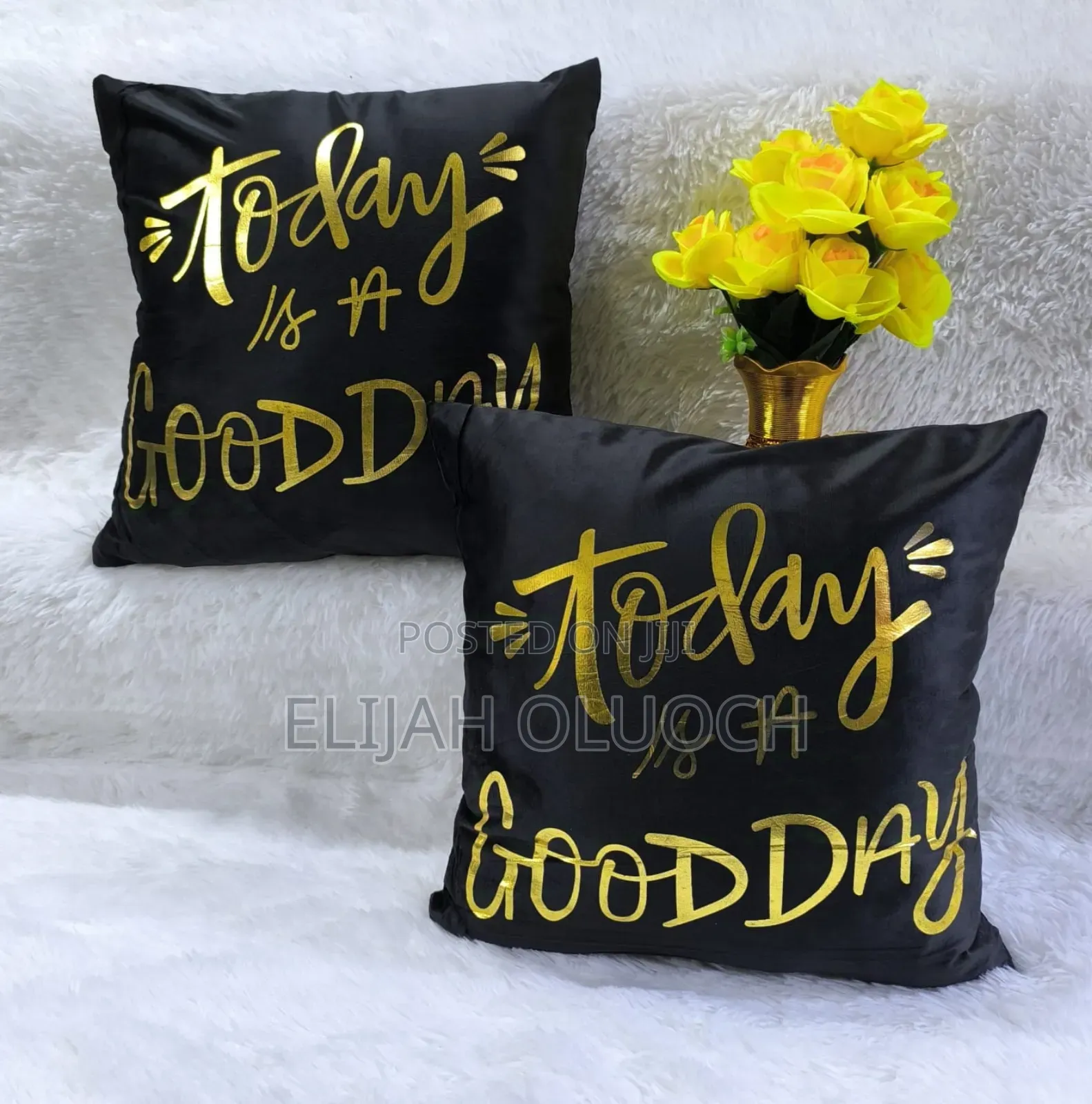 Black Golden Pillow Cases Covers