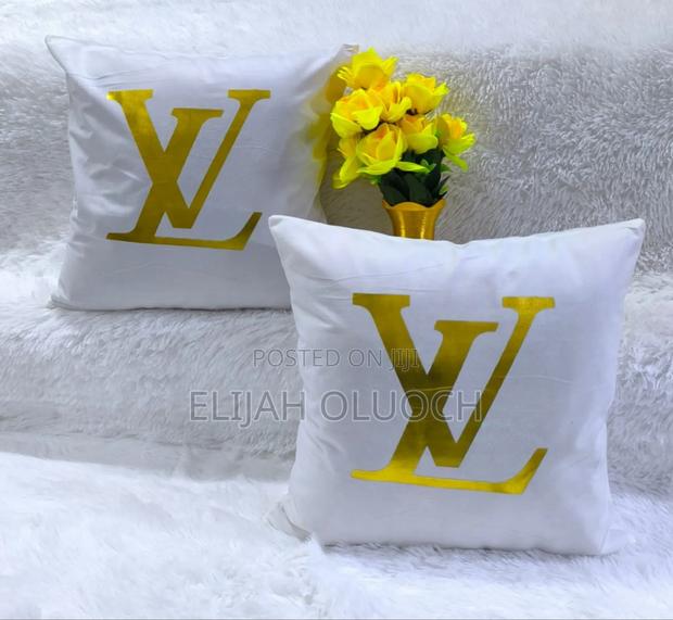 Designer Golden Print Pillow Cases Covers - thumbnail 3
