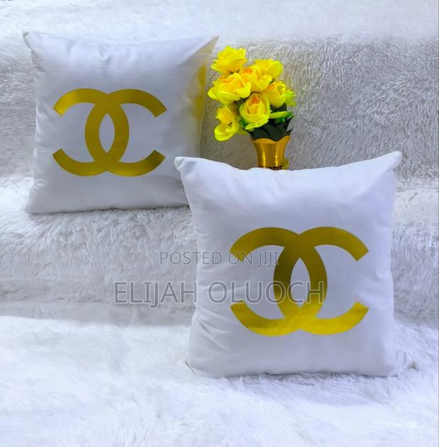 Designer Golden Print Pillow Cases Covers - thumbnail 4