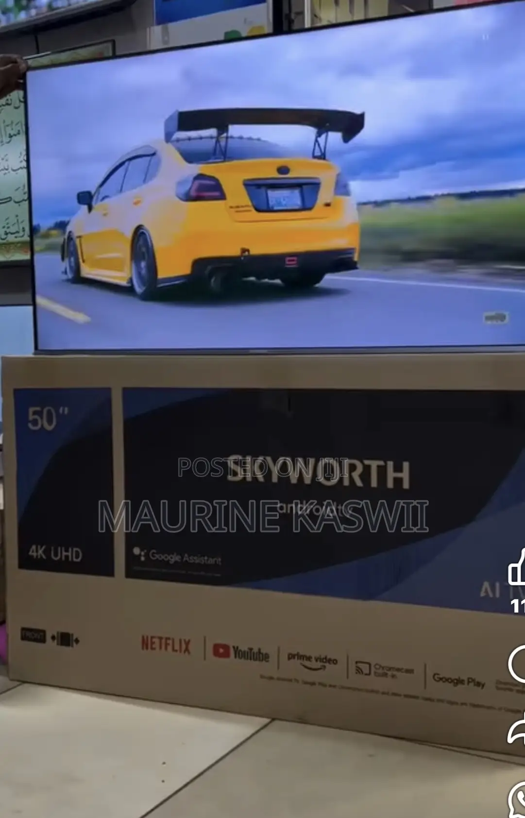 Skyworth 50′′ 50g3a Uhd Android Frameless Tv