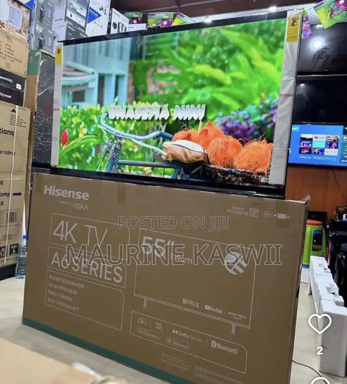 Hisense 55′′ 55a6n Uhd Smart Frameless Tv (2025 Model)