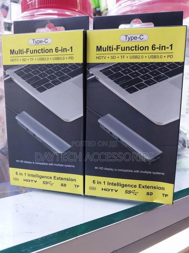 6-in-1 Usb C Hub 30hz Type C to Hdmi Adapter - thumbnail 2