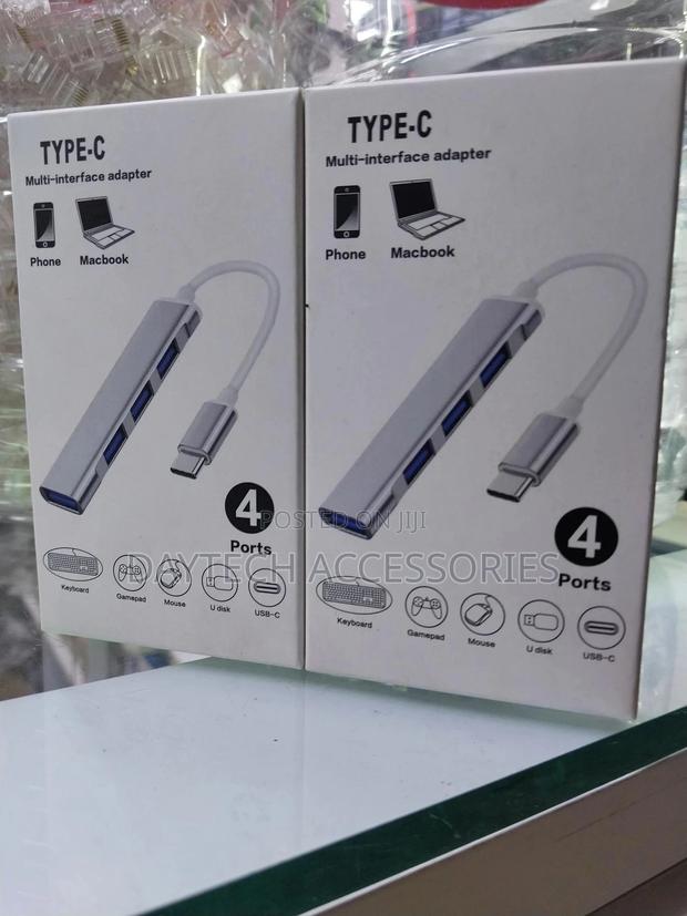 Usb Type-C to 4-in-1 Port Usb Hub Adapter