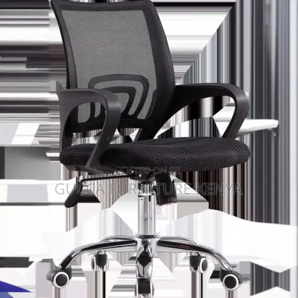 Office Chair: Upholstered Clerical Chair With Caster Wheels