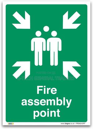 Fire Assembly Sign For Safety - main view