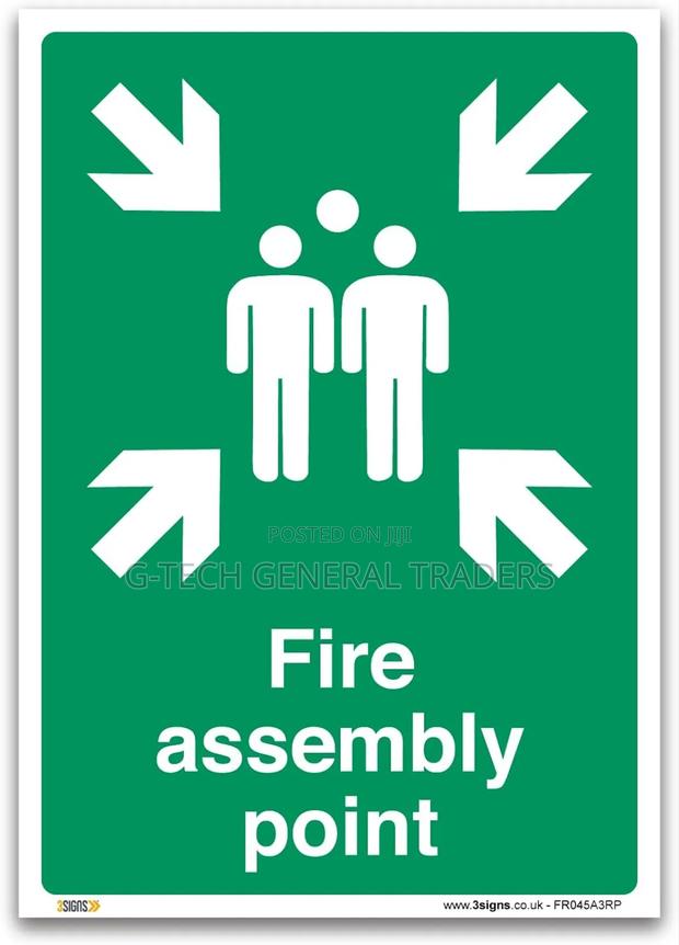 Fire Assembly Sign For Safety
