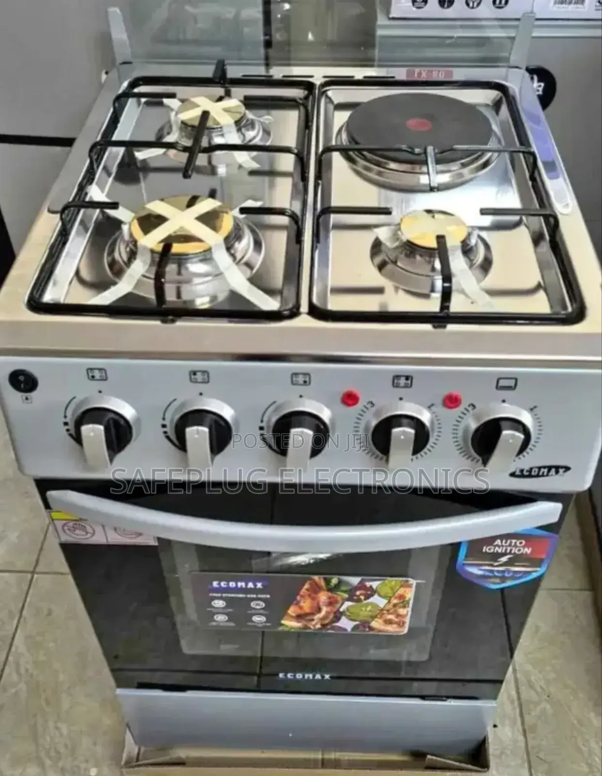Standing Cooker Ecomax, Full Gas 50 by 55cm; Stainless Steel