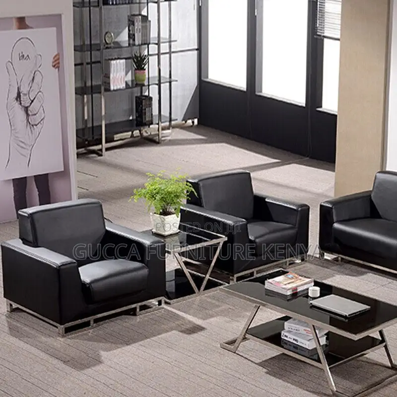 Sofas:Sophisticated 5-Seater Office Visitor Couch Set