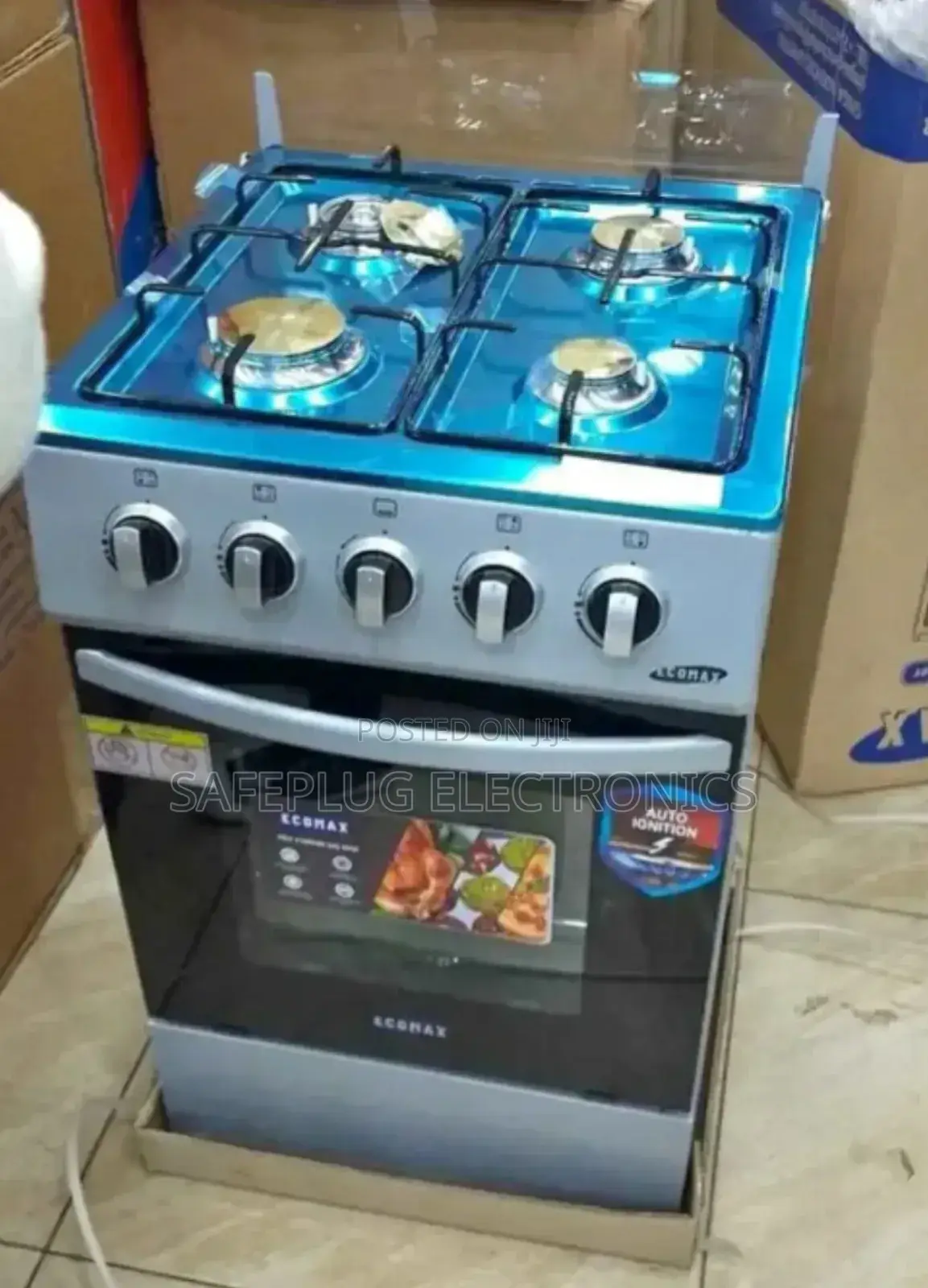 Standing Gas Cooker, Ecomax, All Complete (4) Burner