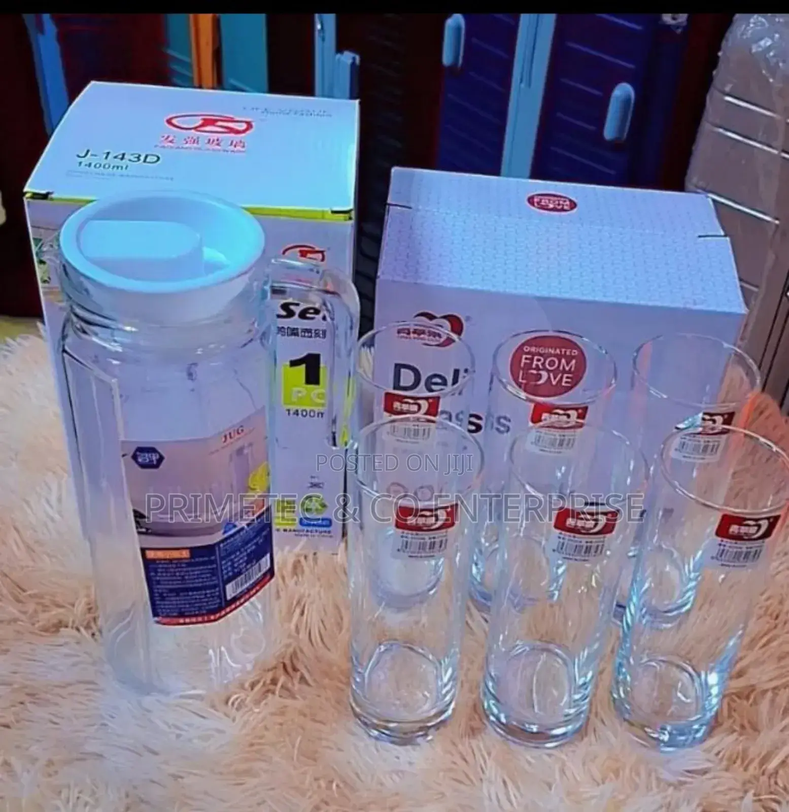 Water Set6 PCS Glasses
1.3 LTRS Jug.