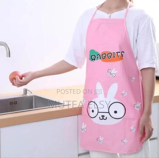 Pink White Waterproof Kids Apron - main view