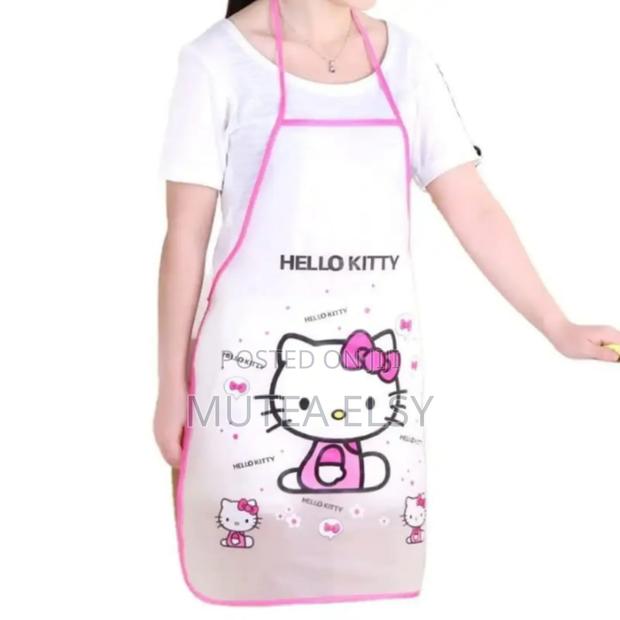 Pink White Waterproof Kids Apron - thumbnail 2