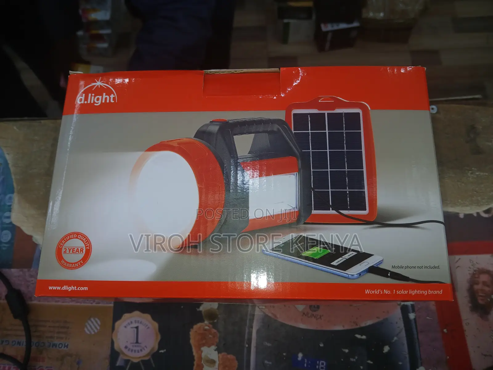 D.Light Rechargeable Led Solar Light With Panel Power Solar