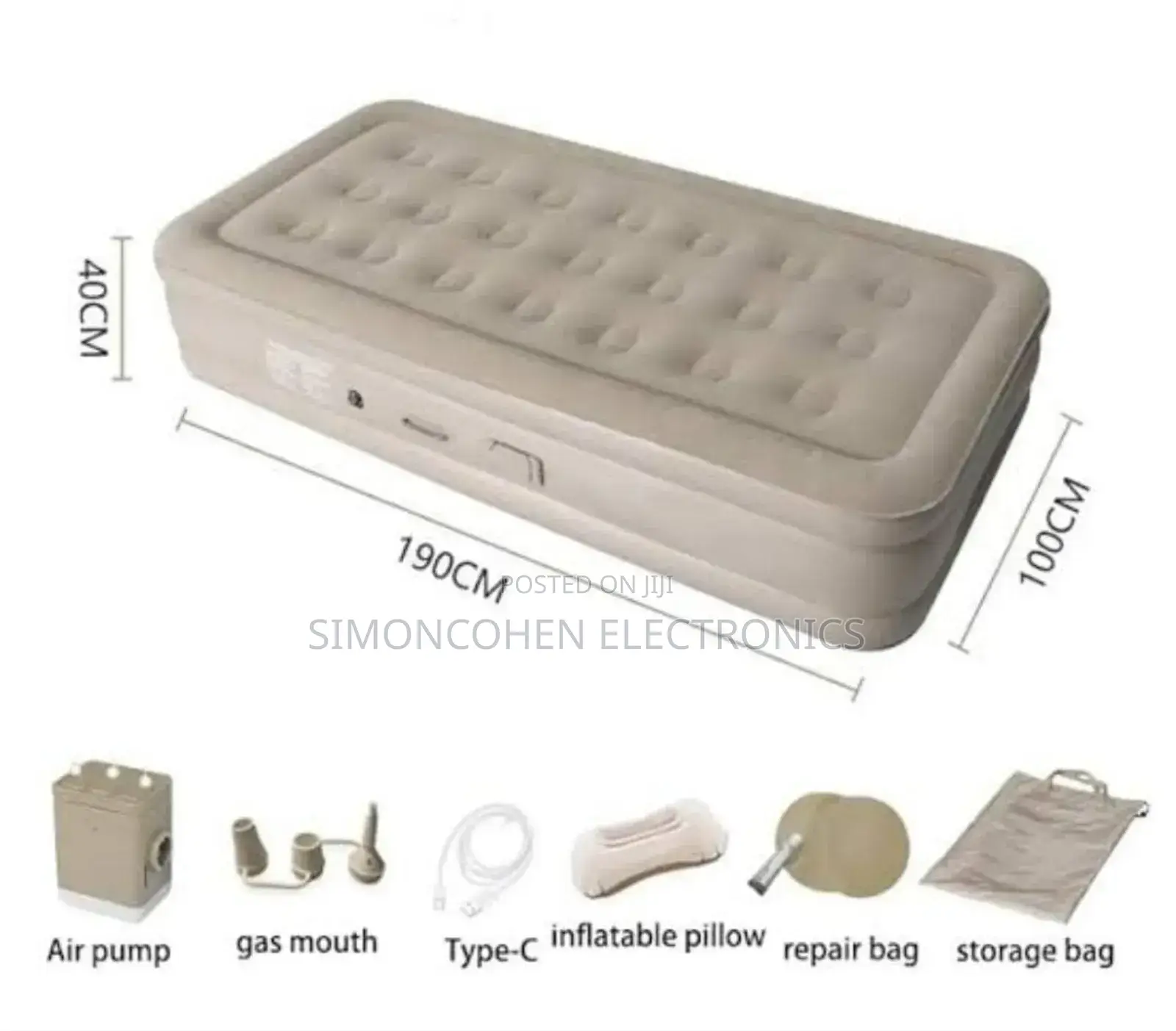 Self Inflatable Bed Plus 2 Pillows
