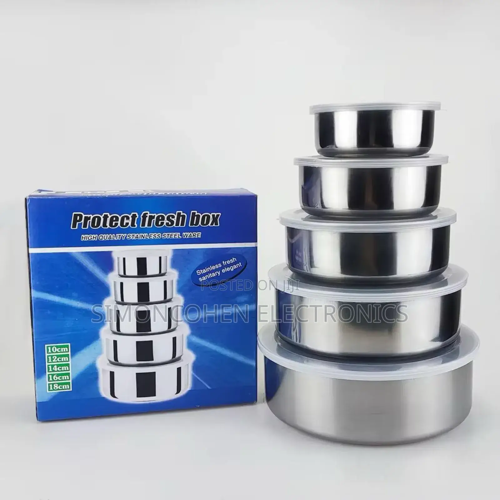 5pcs Stainless Steel Fresh Box Containers