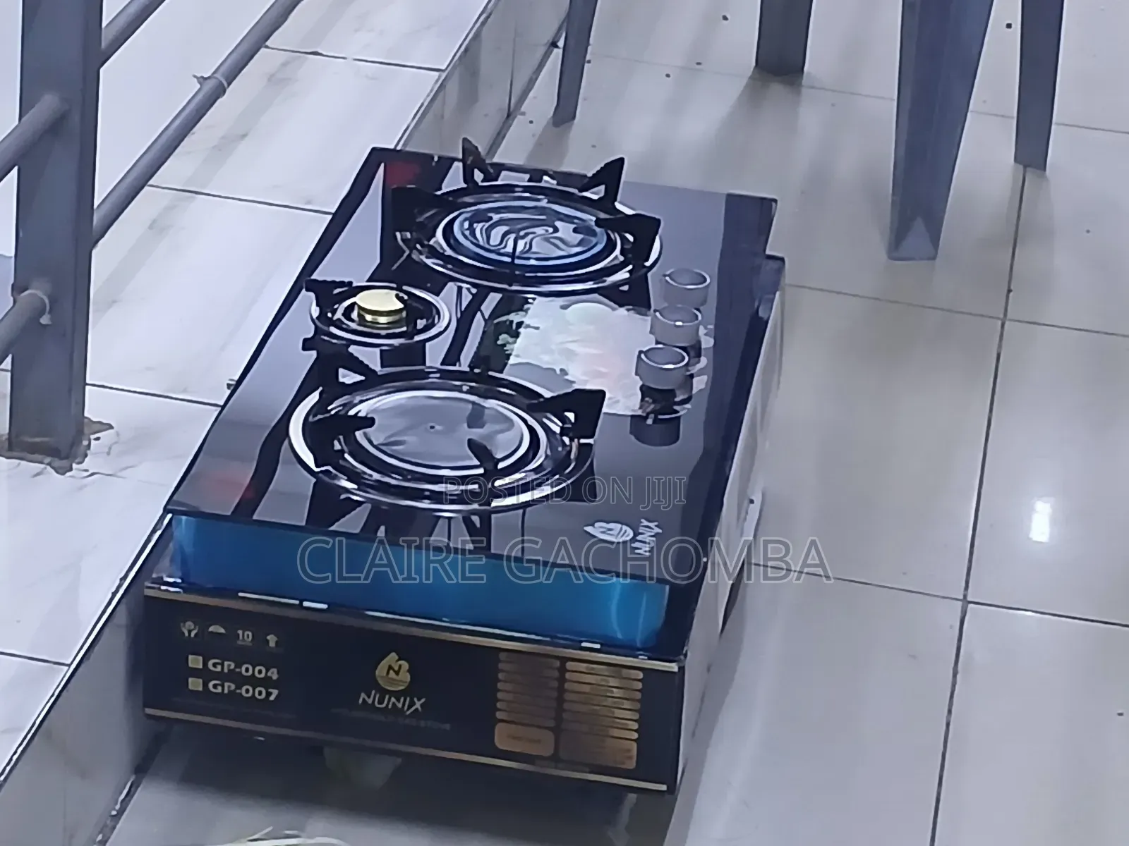 Nunix 3 Burners Glass Table Top Double Burner Gas Stove