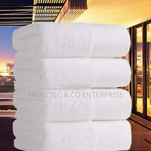 Milk White 3 PCS/Set Cotton Quality White Shower Towels. - thumbnail 5