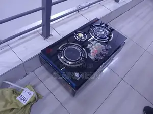 Nunix 3 Burner Low Gas Consumption Glass Top Table Infrared