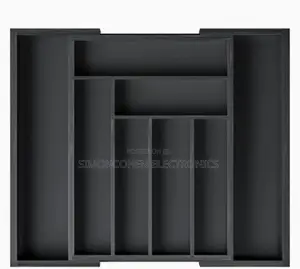 Black Bamboo Drawer Organizer
