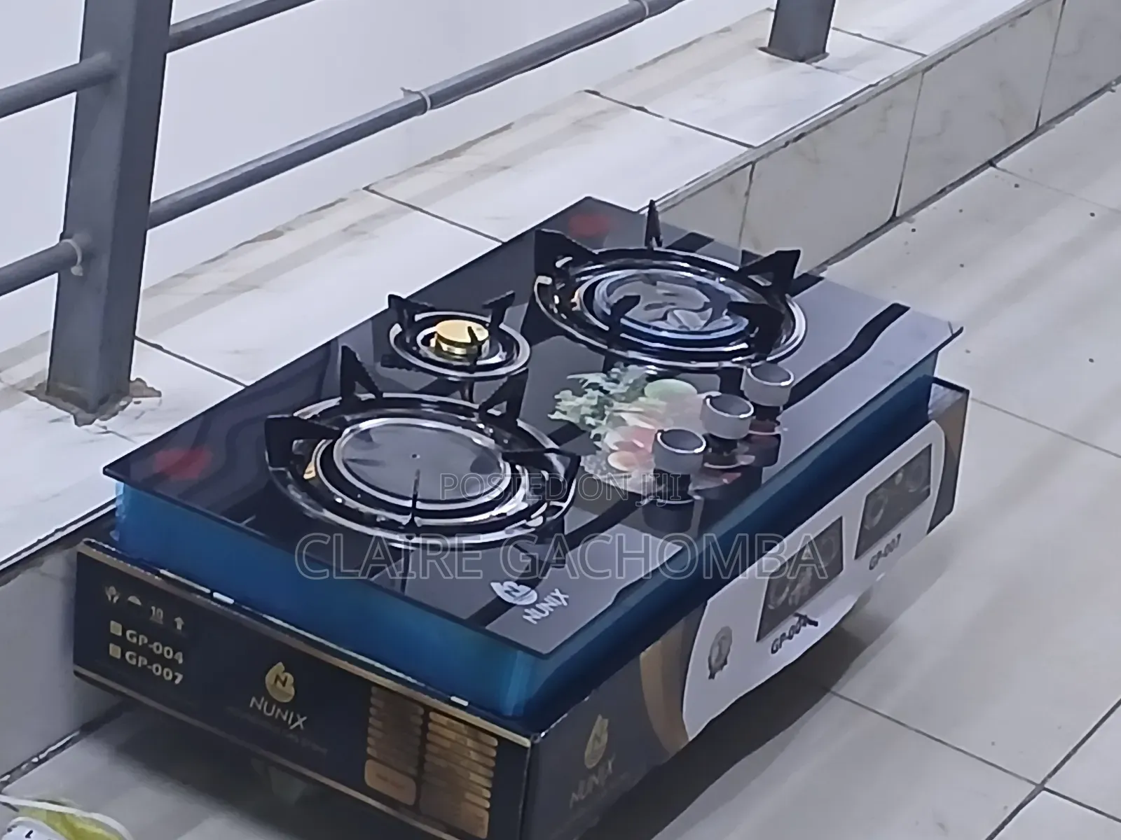 Nunix 3 Burners Glass Table Top With 2 Infrared Burner