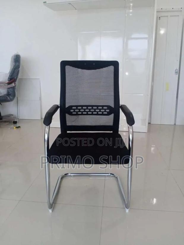 Office Chair; Sturdy Mesh Finish Guest Chair - thumbnail 6