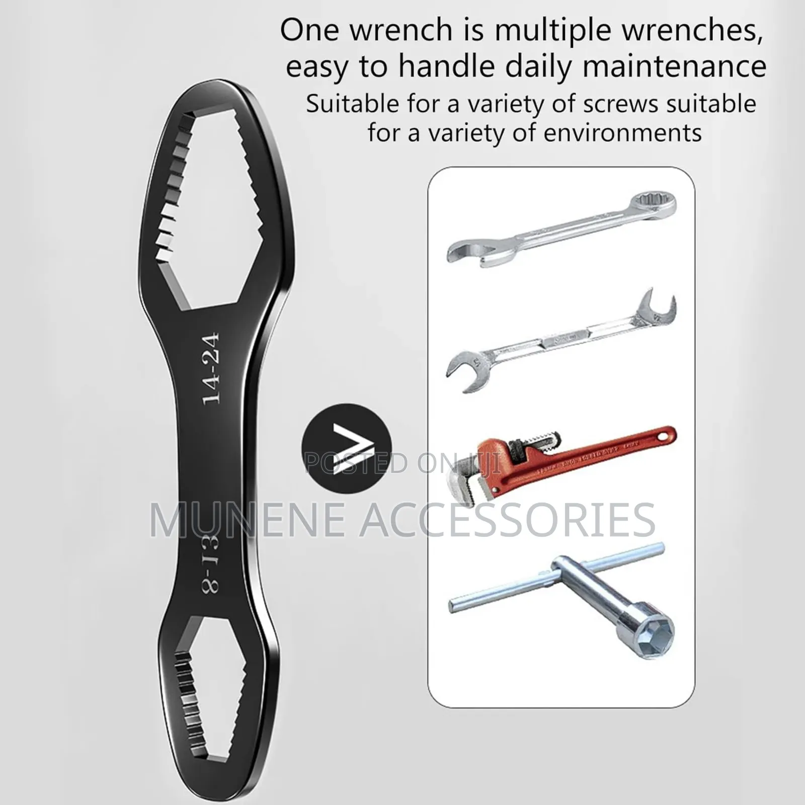 8mm13mm 14mm24mm Hand Tool Wrench Repair Double Head Spanner