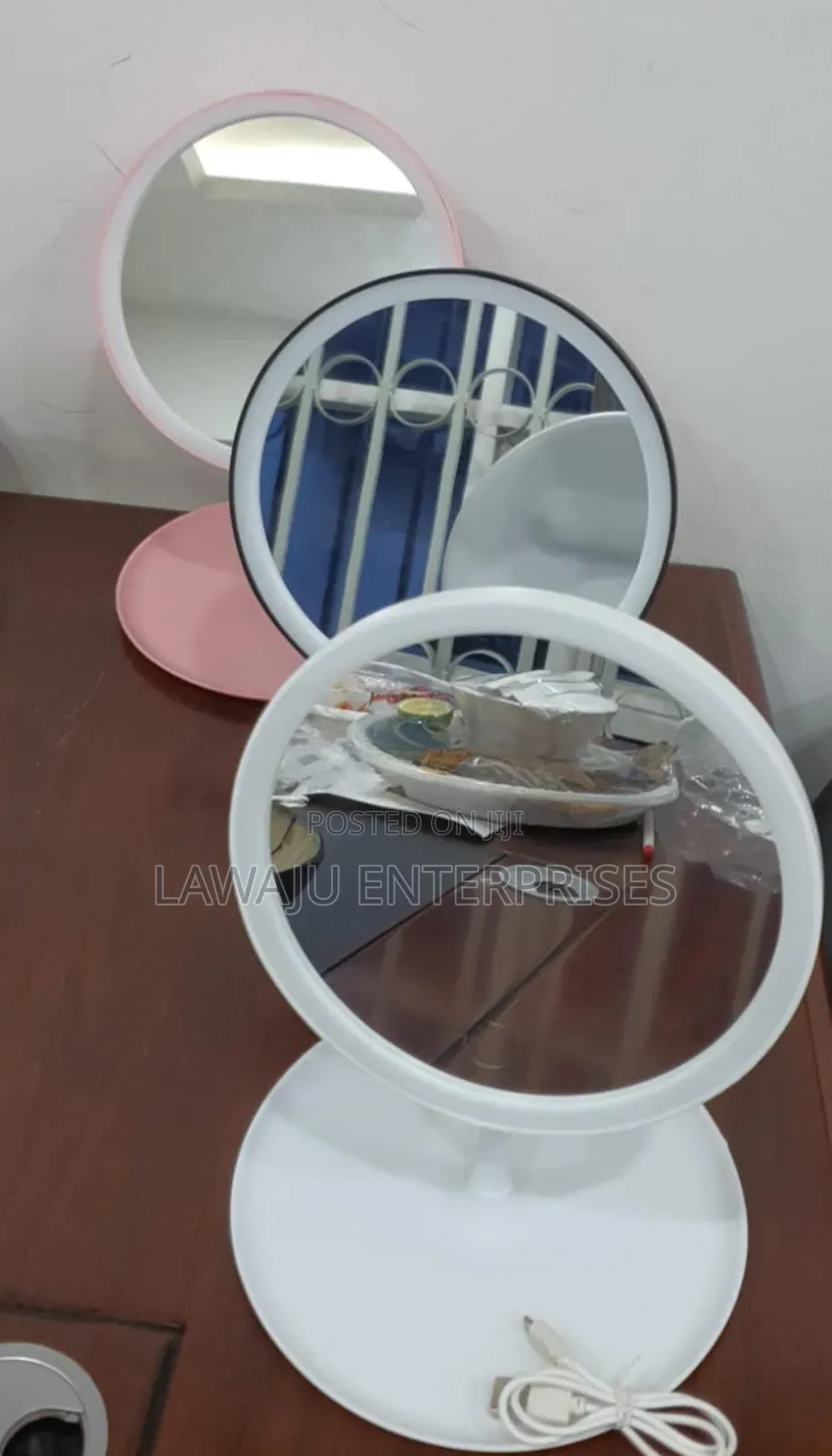 Led Mirror With Storage Tray