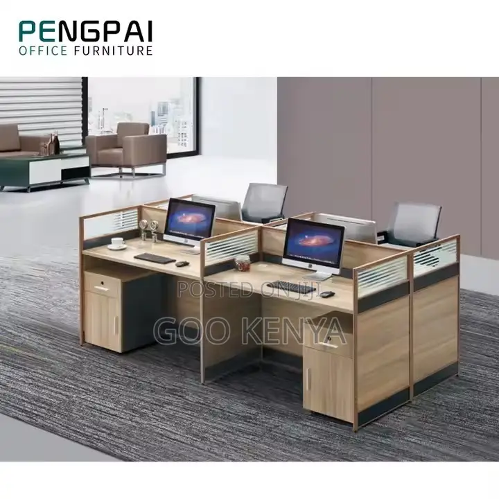 Office Workstation ; 4-Way Workstation Cubicle Desk