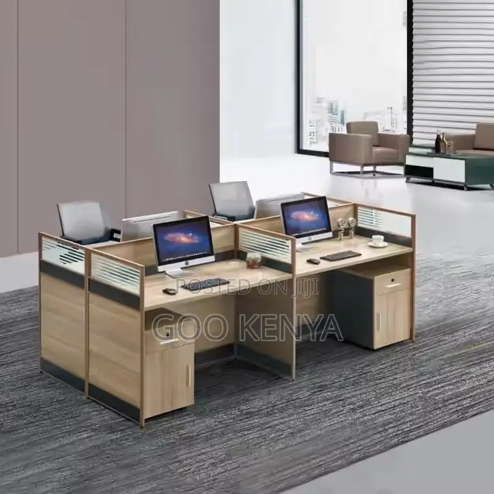 Office Workstation ; 4-Way Workstation Cubicle Desk