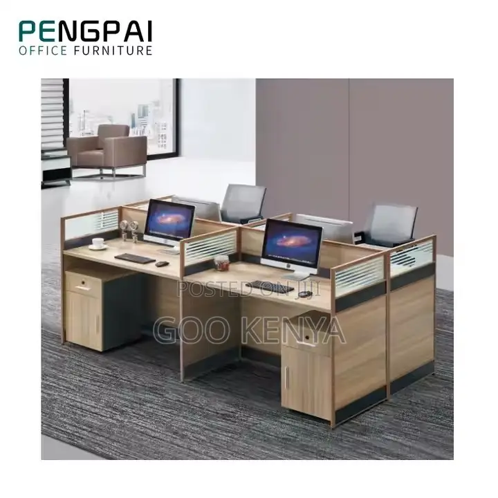 Office Workstation ; 4-Way Workstation Cubicle Desk