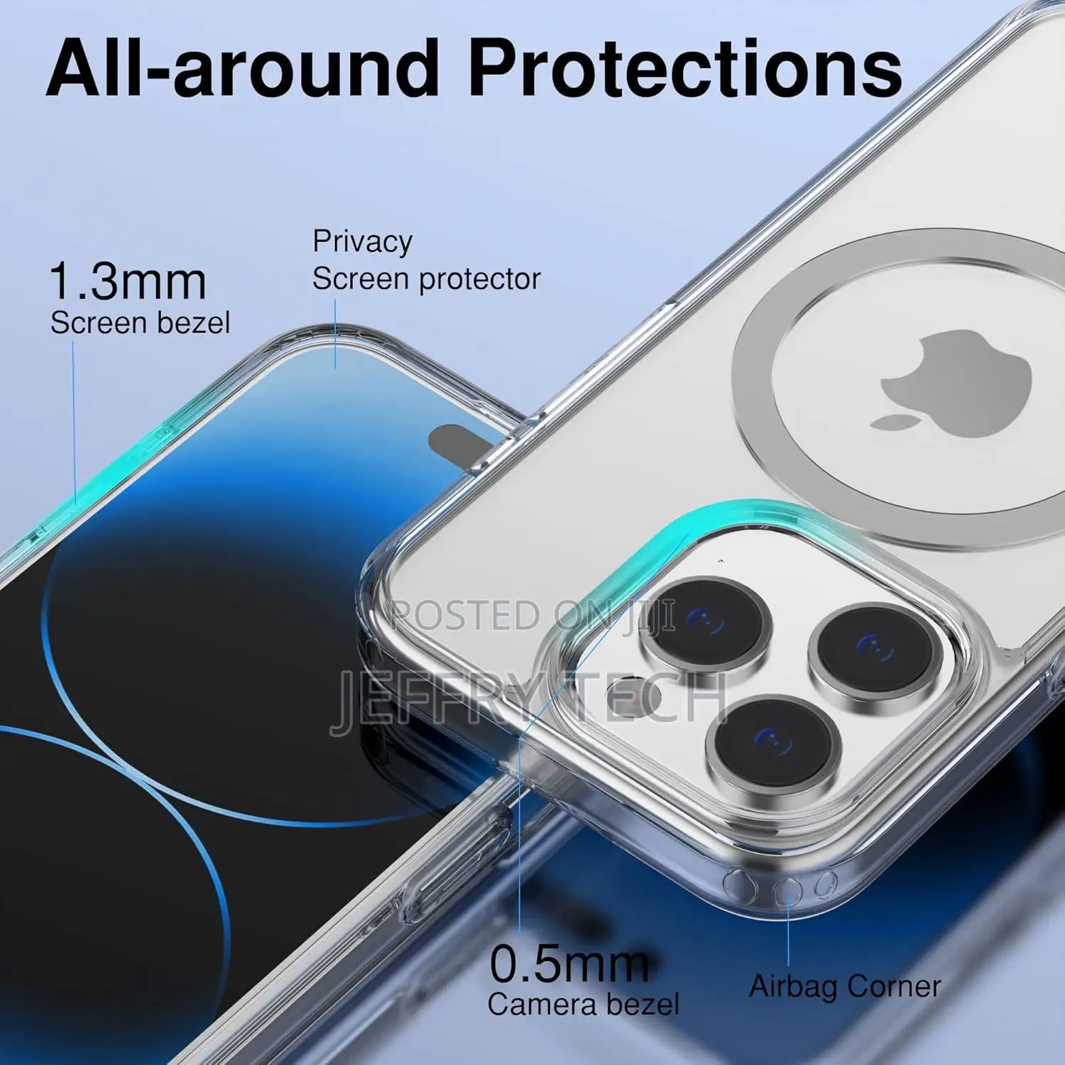 Gmcell Clear Magnetic Phone Case for iPhone 15 Series