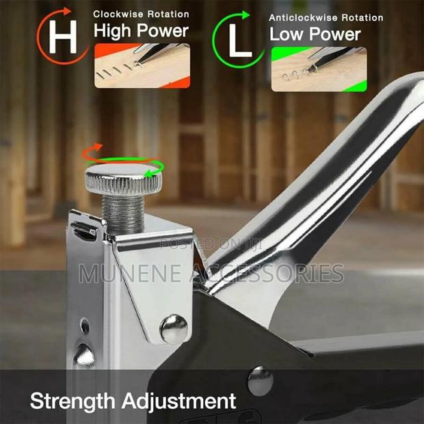 Heavy Duty Tacker Staple Gun Wood Craft Upholstery Stapler, - thumbnail 3