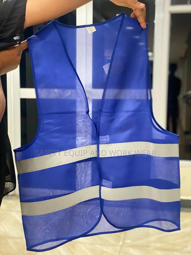 Blue Reflector Vest Custom Fit For Visibility. - main view
