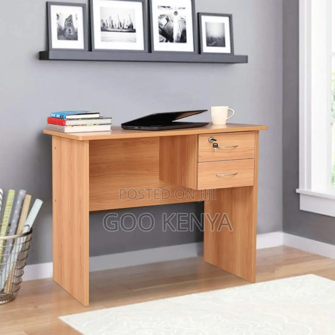 Office Desk ; 1.Meter Office Computer Desk With 2 Drawer