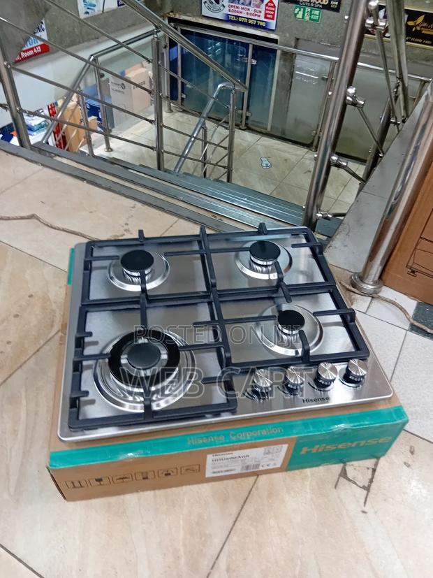 Hisense Hhu60gagr Stainless Steel 4 Gas Hob Cooker